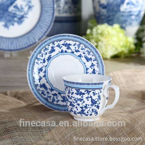 250CC Elegant Blue and White Chinese Porcelain Tea Cup